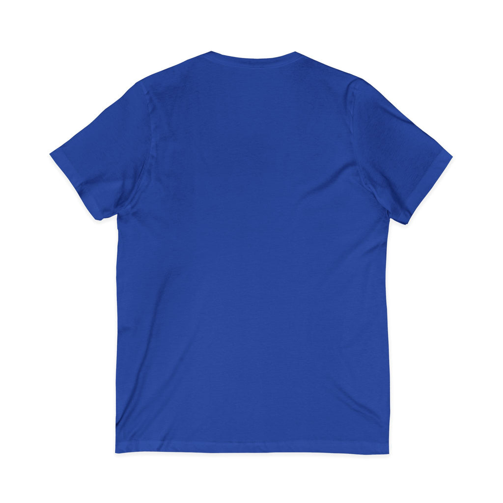 V-Neck Tee — "I Was Born at a Very Young Age and It's Been Downhill Since" Funny Adulting Shirt