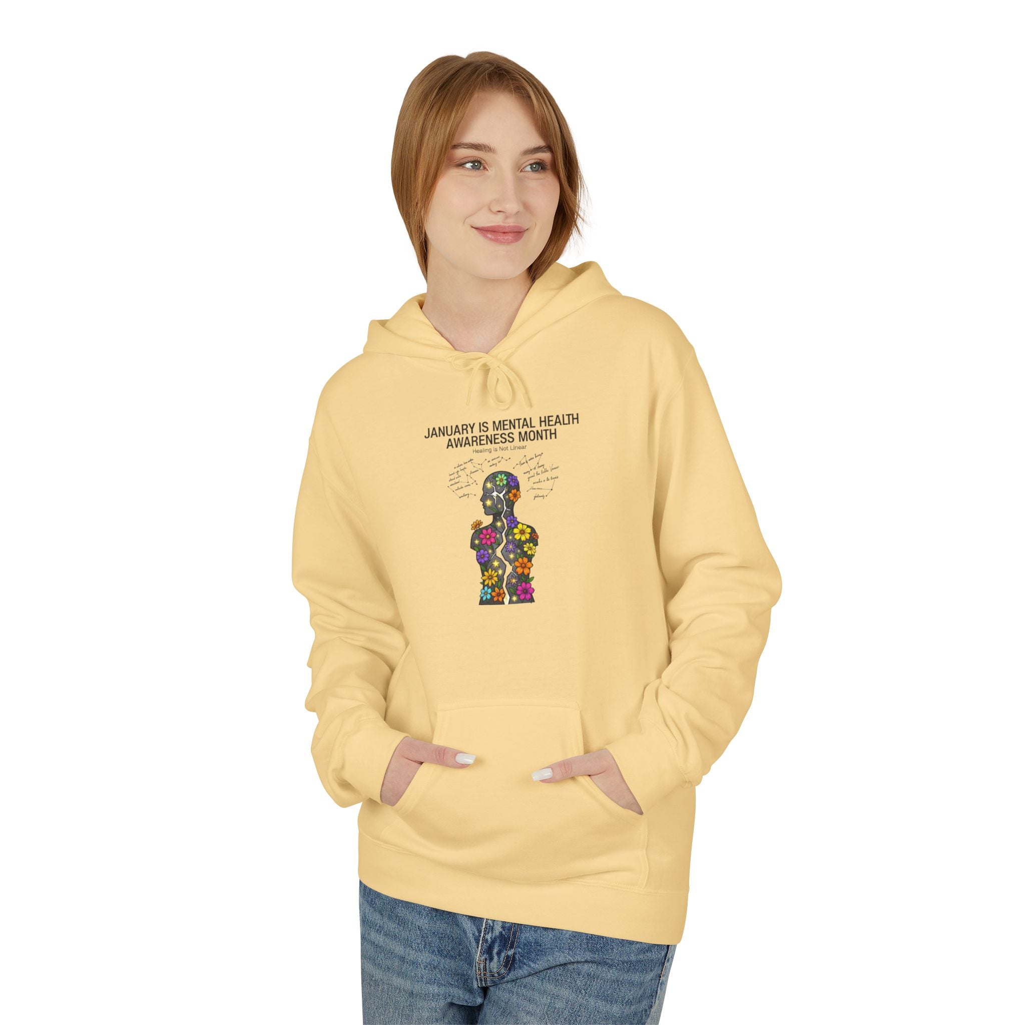 Mental Health Awareness Hoodie – 'Be Real, Be Heard' Supportive Graphic Pullover