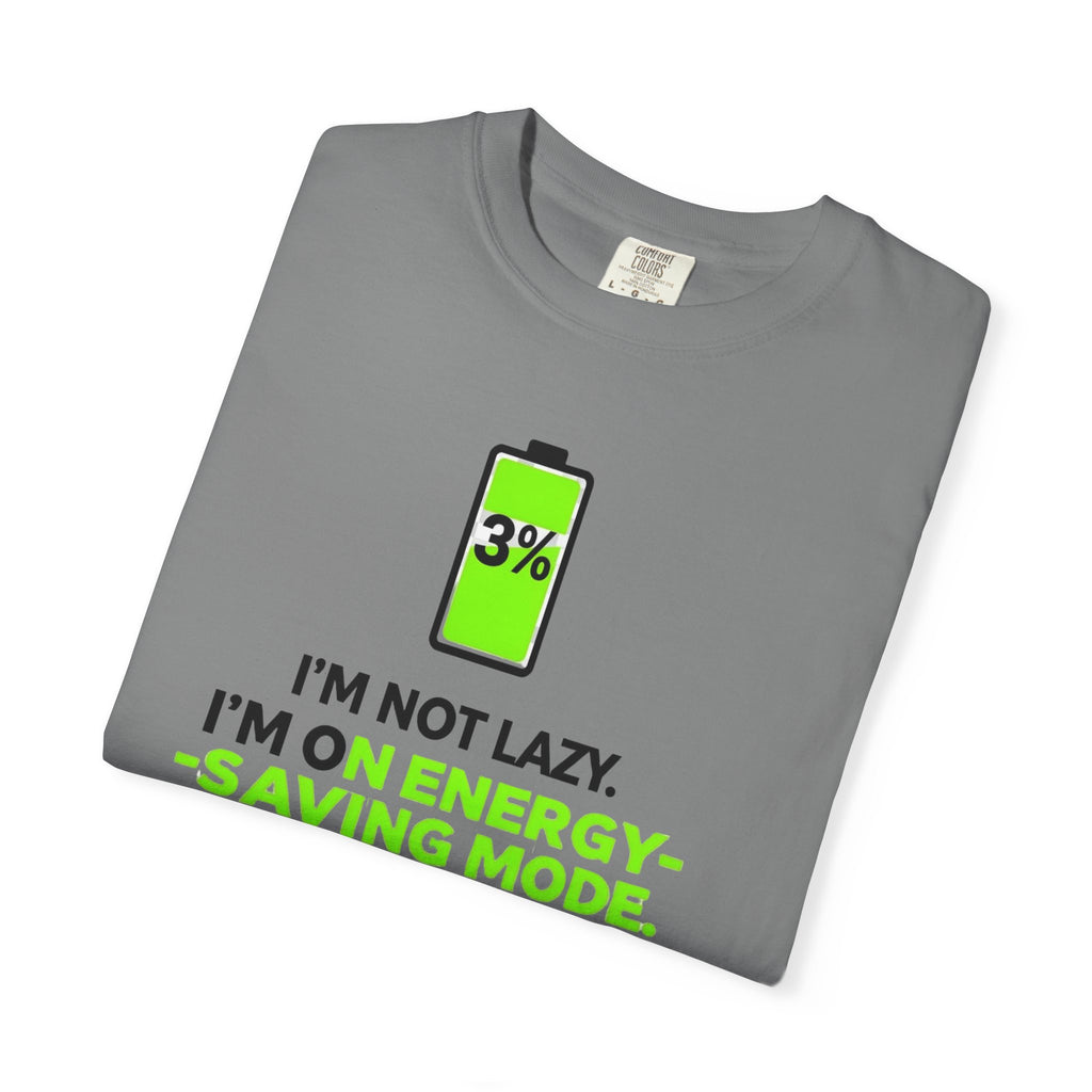 Energy-Saving Mode T-Shirt — 3% Battery Funny Graphic Tee