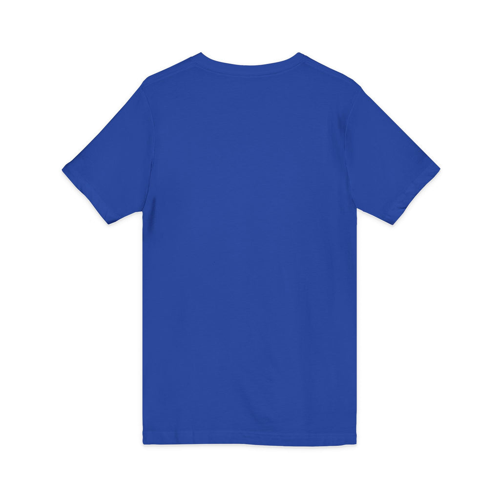 V-Neck Tee — "I Was Born at a Very Young Age and It's Been Downhill Since" Funny Adulting Shirt