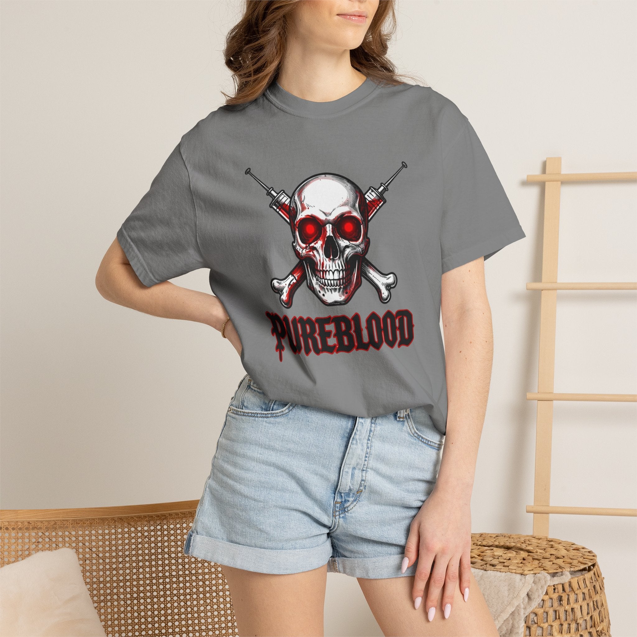 Pureblood Skull T-Shirt — Vampire Goth Graphic Tee