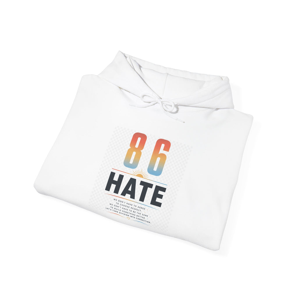 '86 Hate' Graphic Hoodie – Anti-Hate Vintage Number Pullover