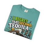 Tequila Skull T-Shirt – "I Regret That Second Tequila... And Also The First One" Funny Party Tee