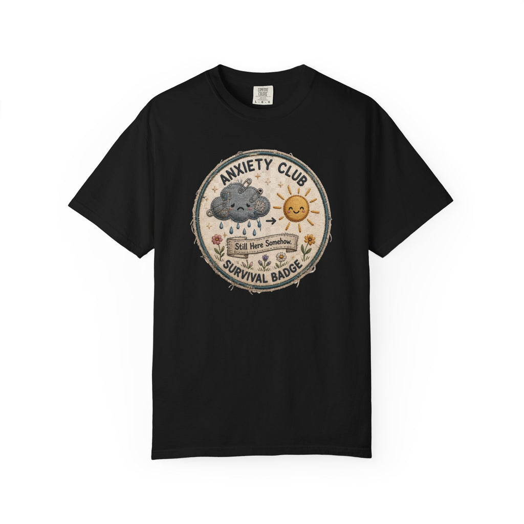 Anxiety Club Survival Badge T-Shirt