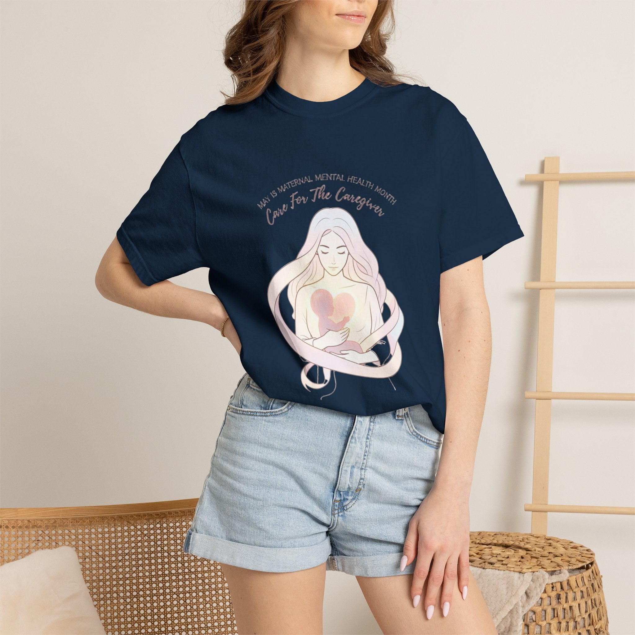 T-Shirt — Care For The Caregivers Graphic Tee (Self-Care Heart Illustration)