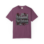Exhausted Not Defeated T-Shirt — Gothic Rose Motivational Tee