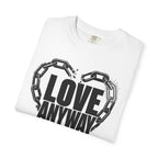 Love Anyway T-Shirt — Broken Chain Heart Graphic Tee