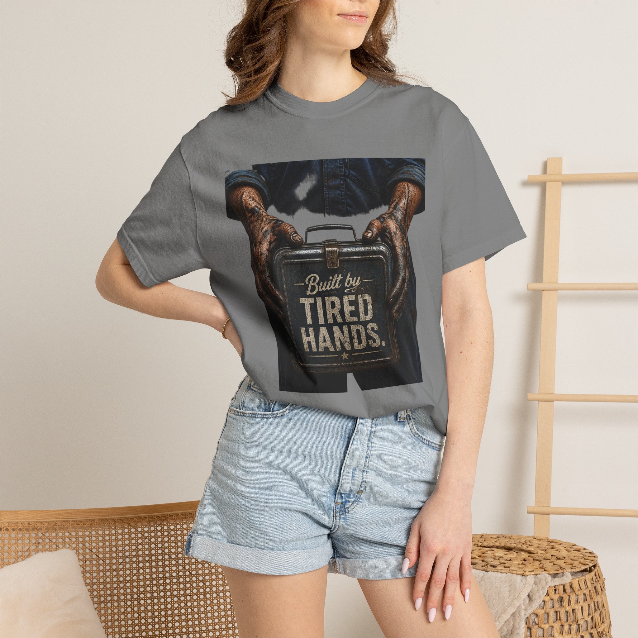Built by Tired Hands T-Shirt — Vintage Workwear Graphic Tee