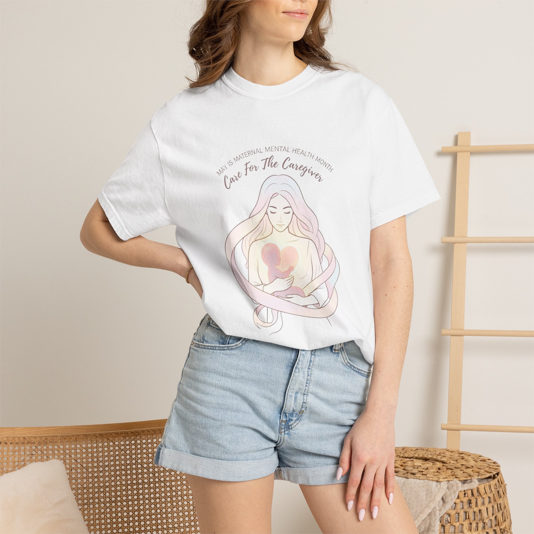 T-Shirt — Care For The Caregivers Graphic Tee (Self-Care Heart Illustration)