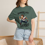 Running Late Is My Cardio T-Shirt — Funny Running Graphic Tee