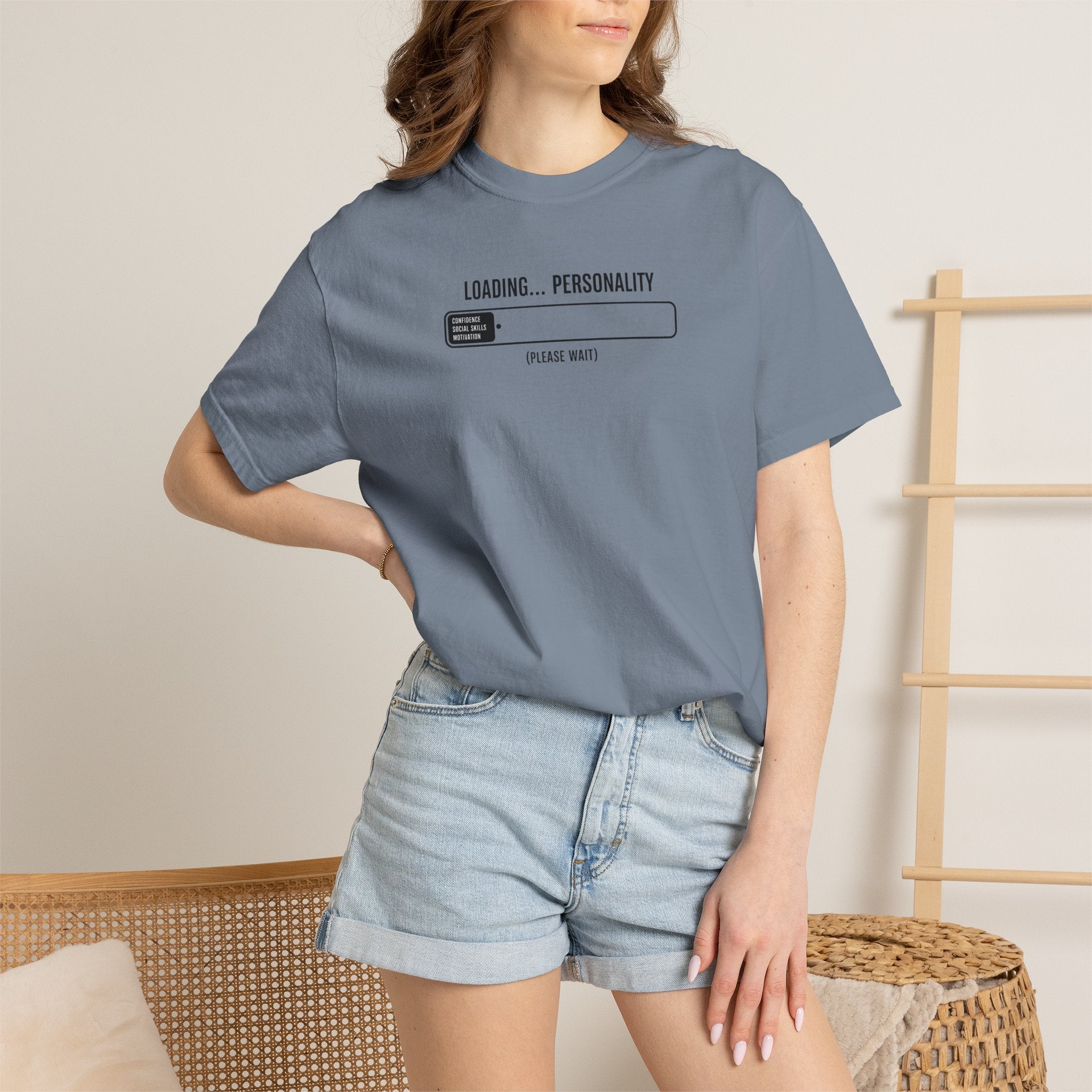 Loading Personality T-Shirt — Funny Progress Bar Graphic Tee