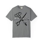 Barbers Do It With Edge T-Shirt — Barber Scissors & Razor Graphic Tee