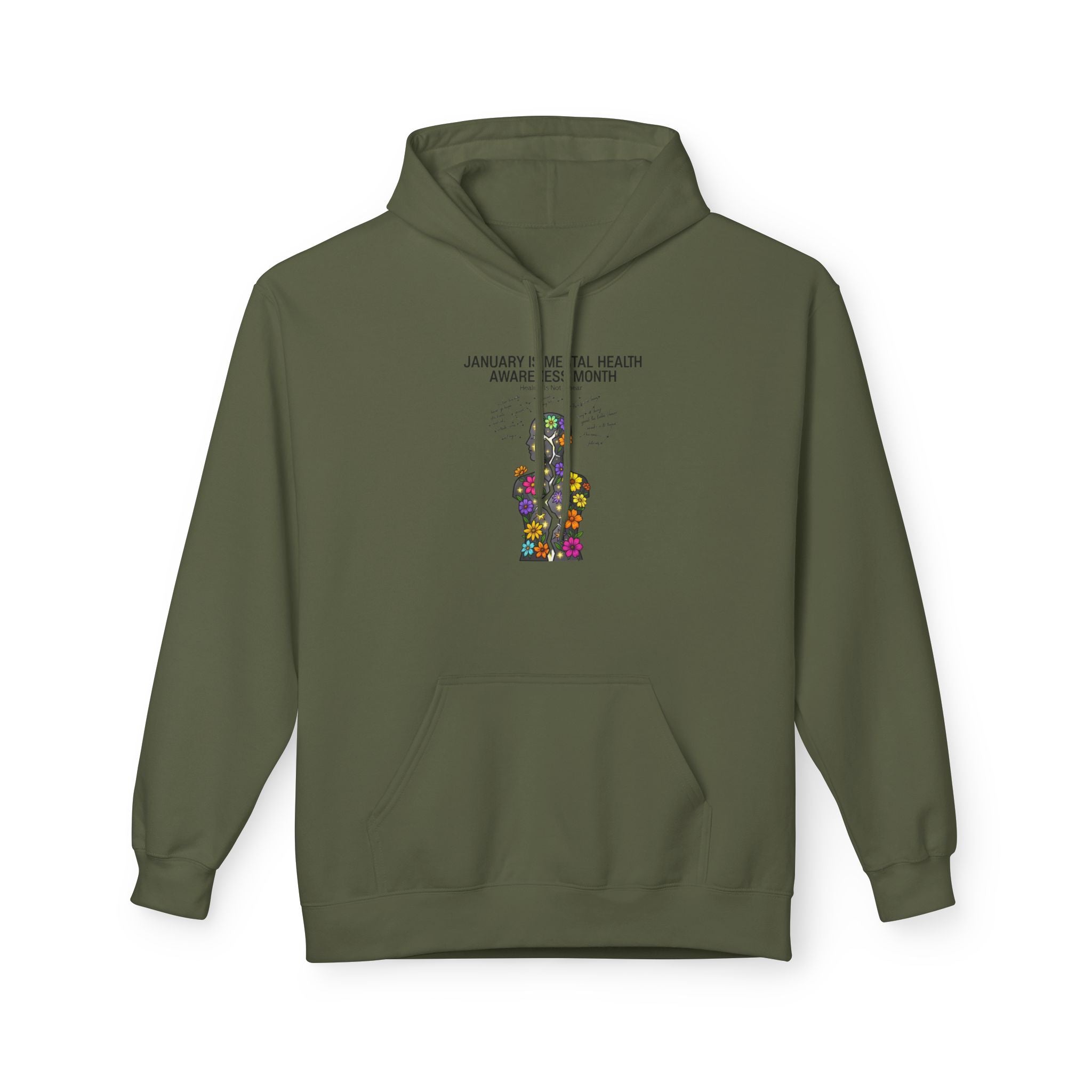 Mental Health Awareness Hoodie – 'Be Real, Be Heard' Supportive Graphic Pullover