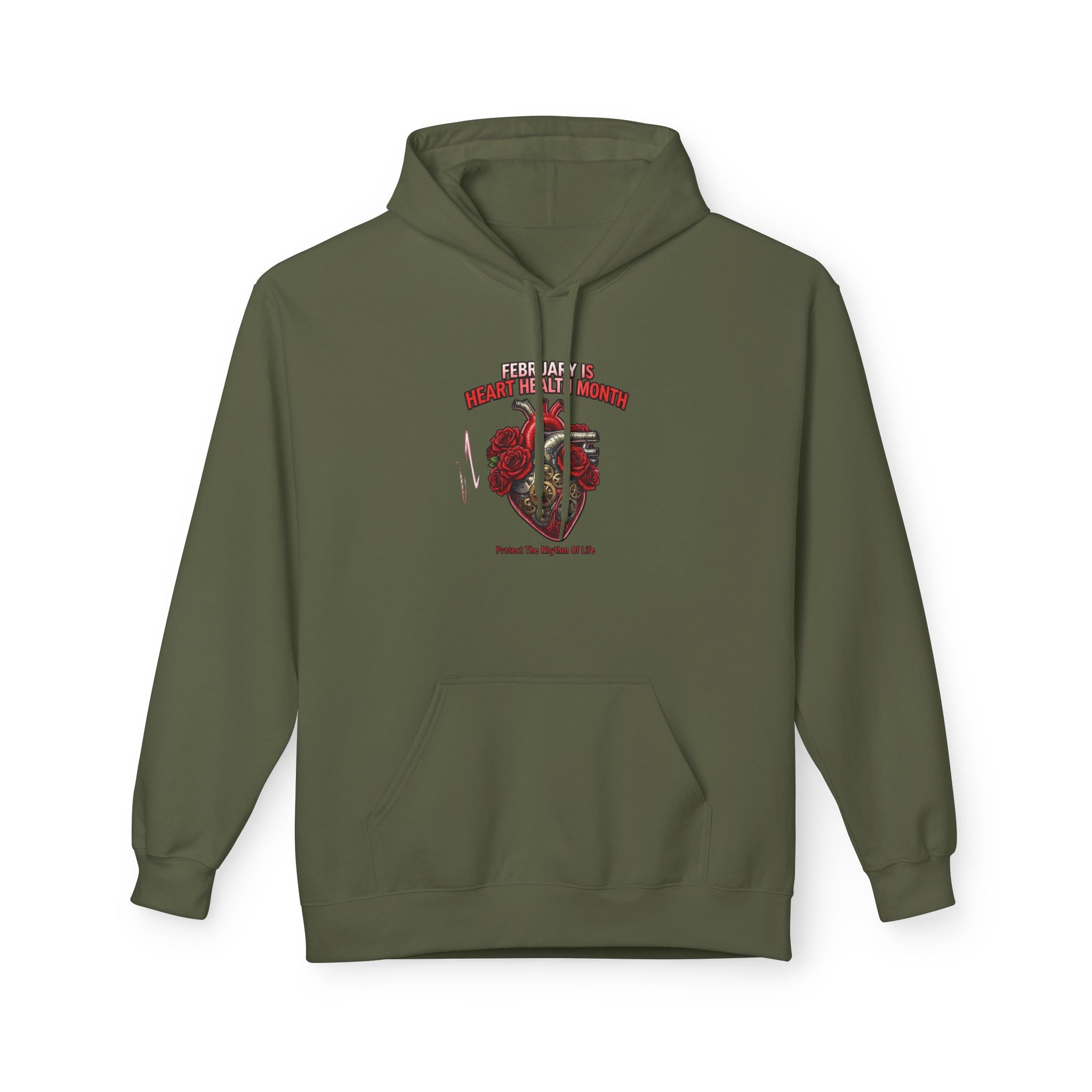 Hockey Heart Shield Hoodie — Proud to Play 'Til the End