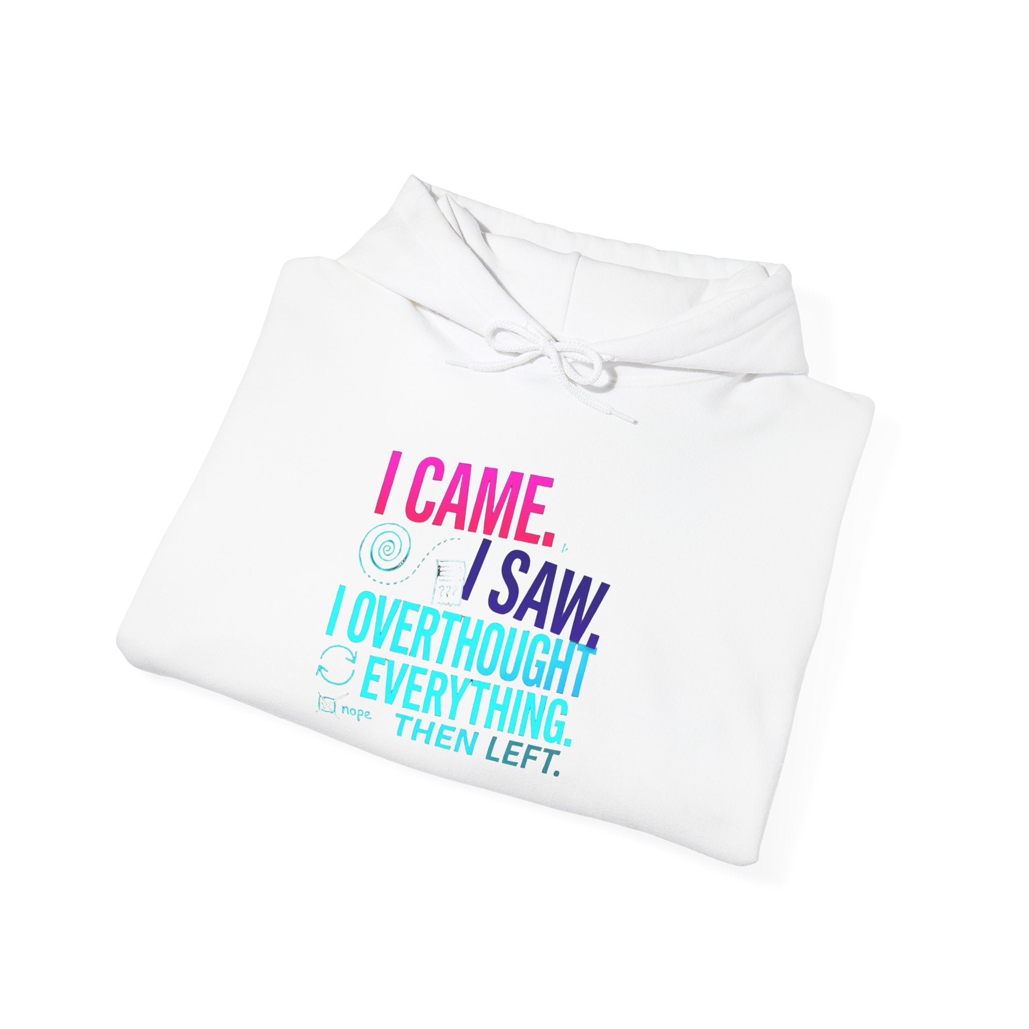 I Came. I Saw. I Overthought Everything Then Left Hoodie — Funny Overthinker Sweatshirt
