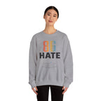 86 HATE Graphic Sweatshirt — Retro Numbered Anti-Hate Crewneck