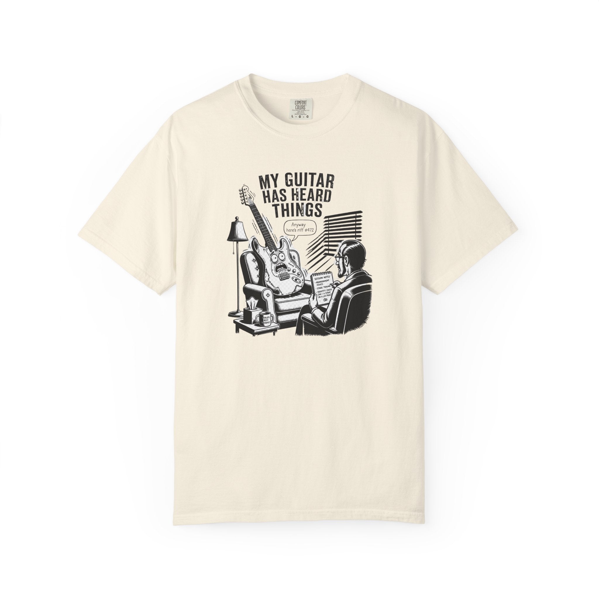 Guitar Lover T‑Shirt — "My Guitar Has Heard Things" Acoustic Music Tee
