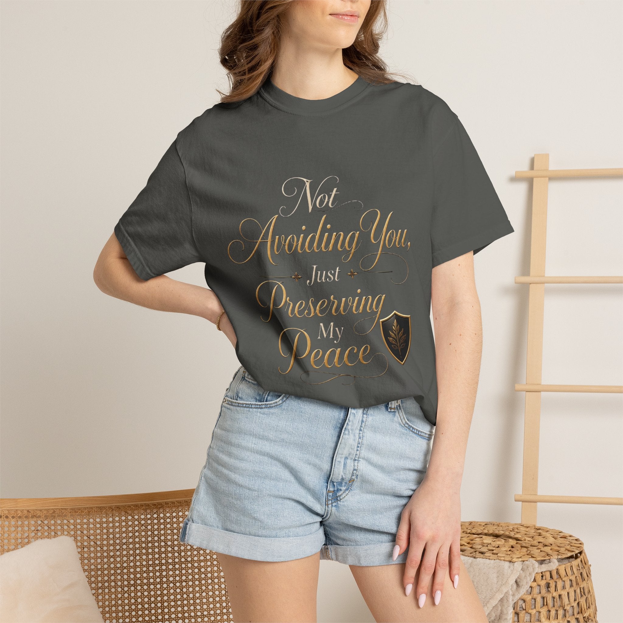 T-Shirt — “Not Avoiding You, Just Preserving My Peace” Script Tee