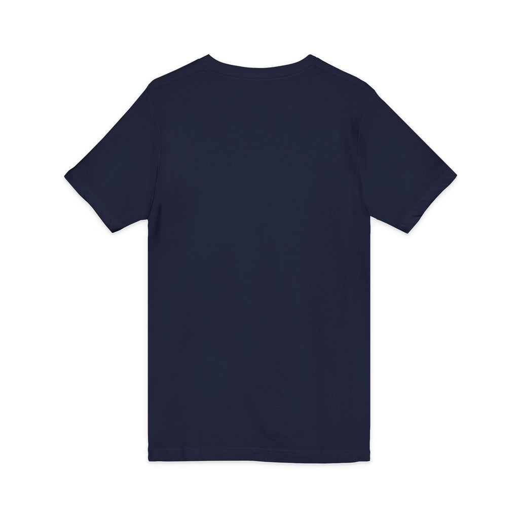 V-Neck Tee — "I Was Born at a Very Young Age and It's Been Downhill Since" Funny Adulting Shirt