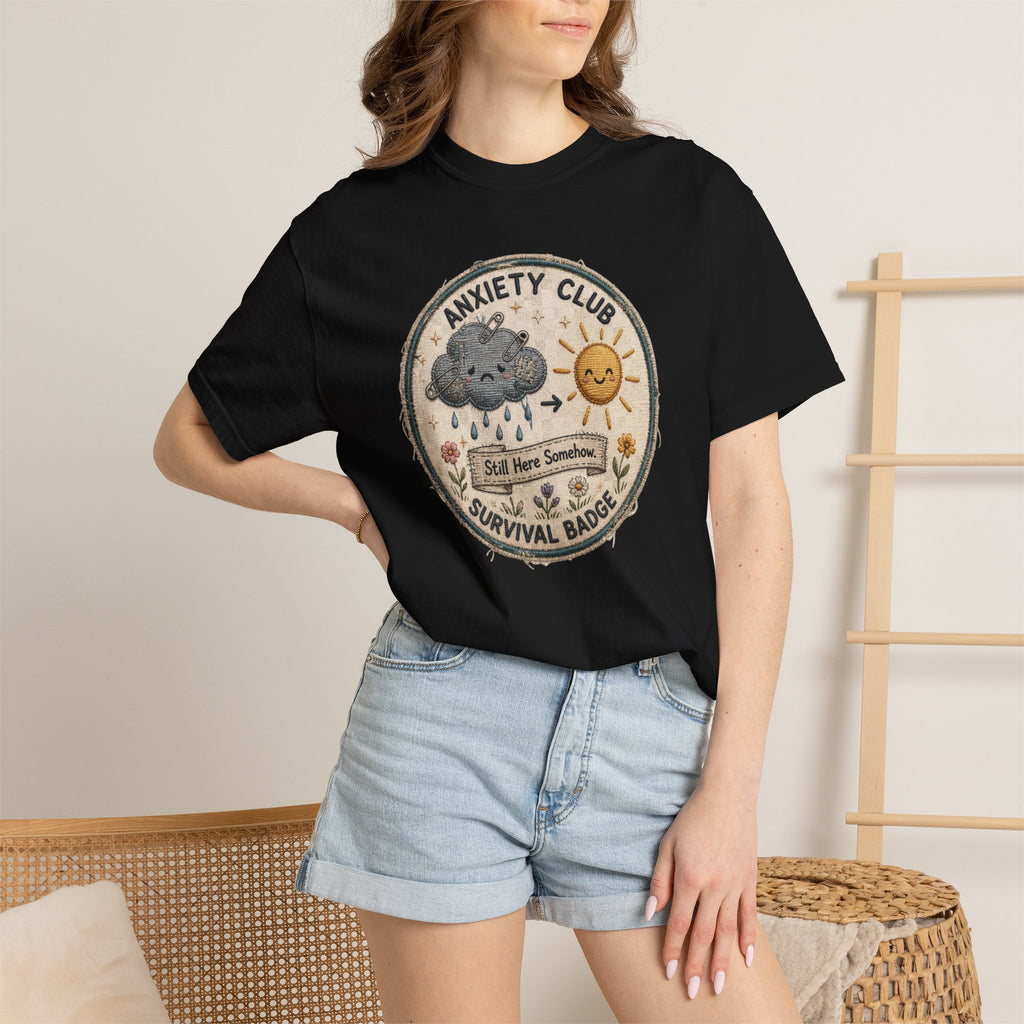 Anxiety Club Survival Badge T-Shirt