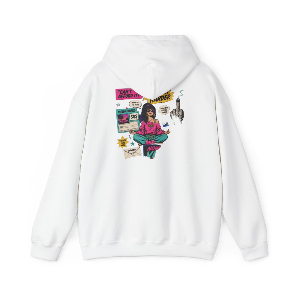 Retro Inspo Hoodie — 'Nope' Meditation Collage Graphic Hooded Sweatshirt