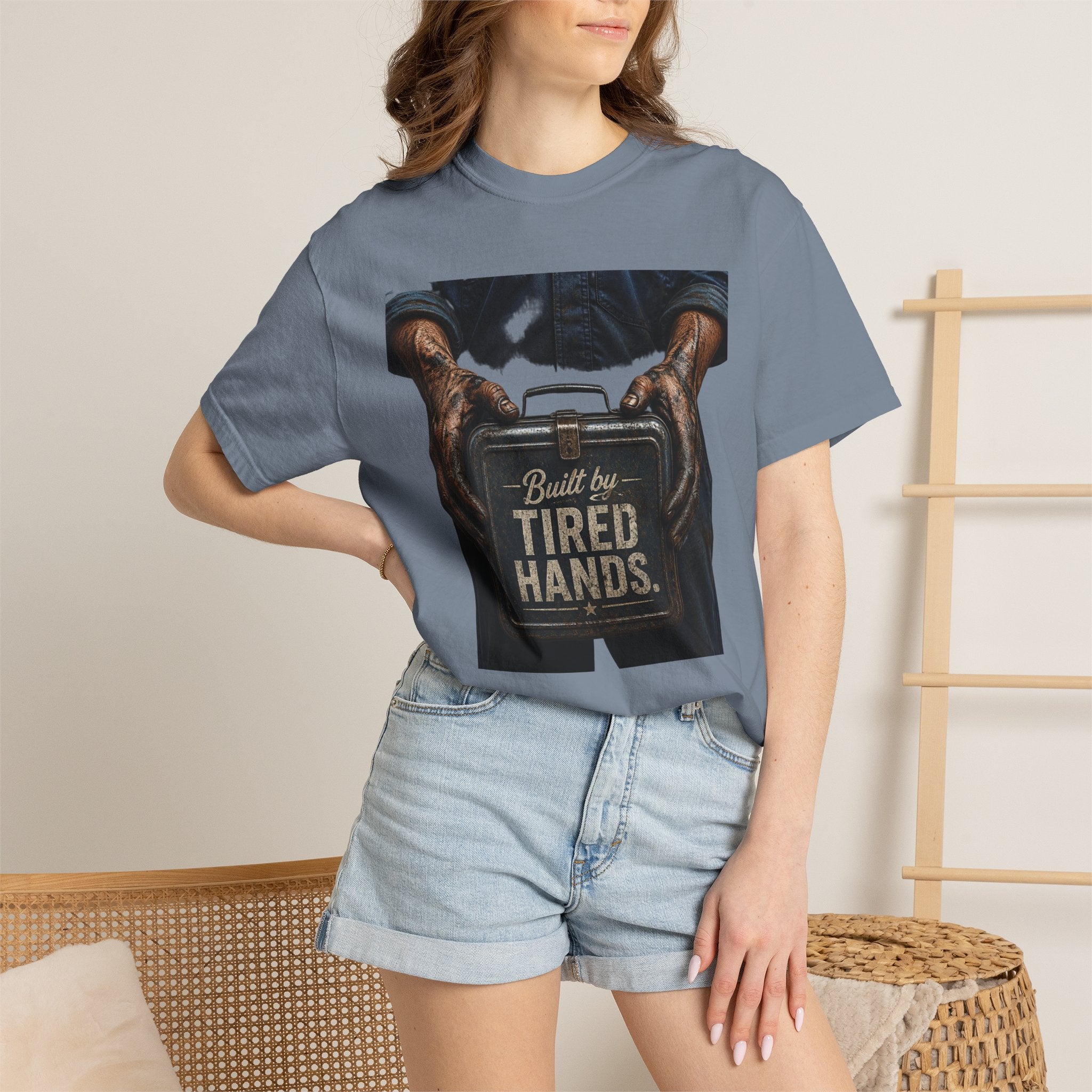 Built by Tired Hands T-Shirt — Vintage Workwear Graphic Tee