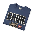 Bruh Raccoon Graphic T-Shirt — Lazy Chill Cartoon Tee