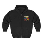 Zip Hoodie – Colorful Funny Speech Bubble Comic Design (Pocket Print)