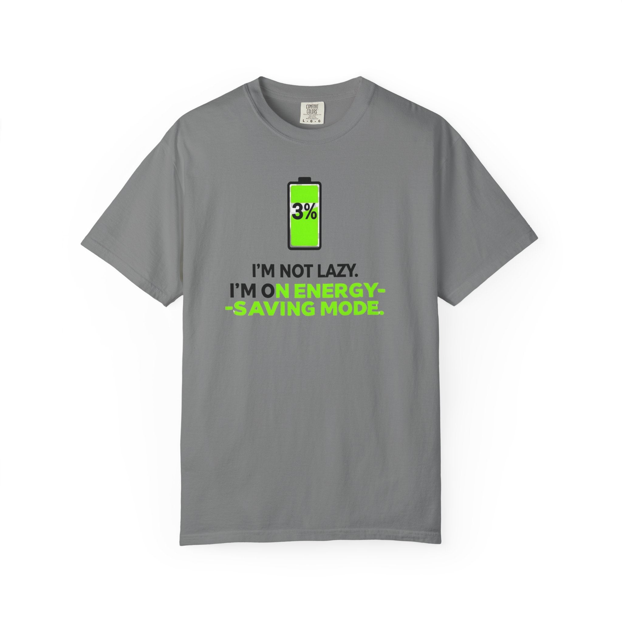 Energy-Saving Mode T-Shirt — 3% Battery Funny Graphic Tee