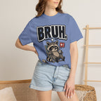 Bruh Raccoon Graphic T-Shirt — Lazy Chill Cartoon Tee