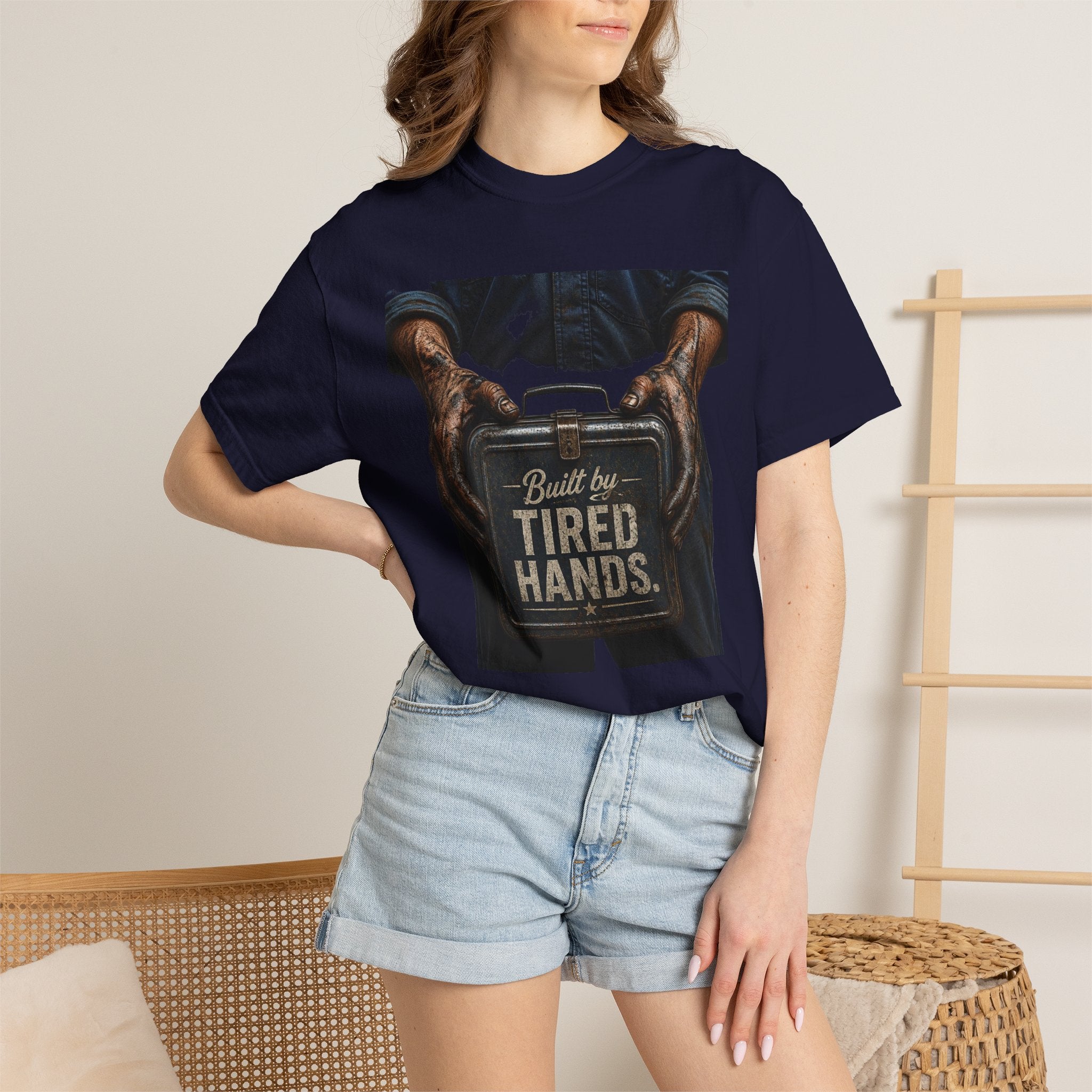 Built by Tired Hands T-Shirt — Vintage Workwear Graphic Tee