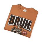 Bruh Raccoon Graphic T-Shirt — Lazy Chill Cartoon Tee