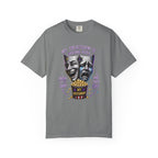Theater Masks Popcorn Tee — “My Obsession Is Watching People” Graphic T-Shirt