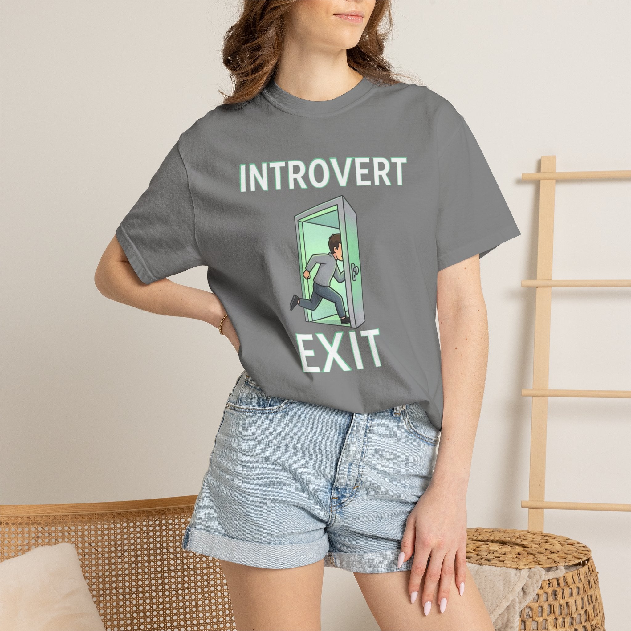 Introvert Exit T-Shirt — Funny Introvert Graphic Tee