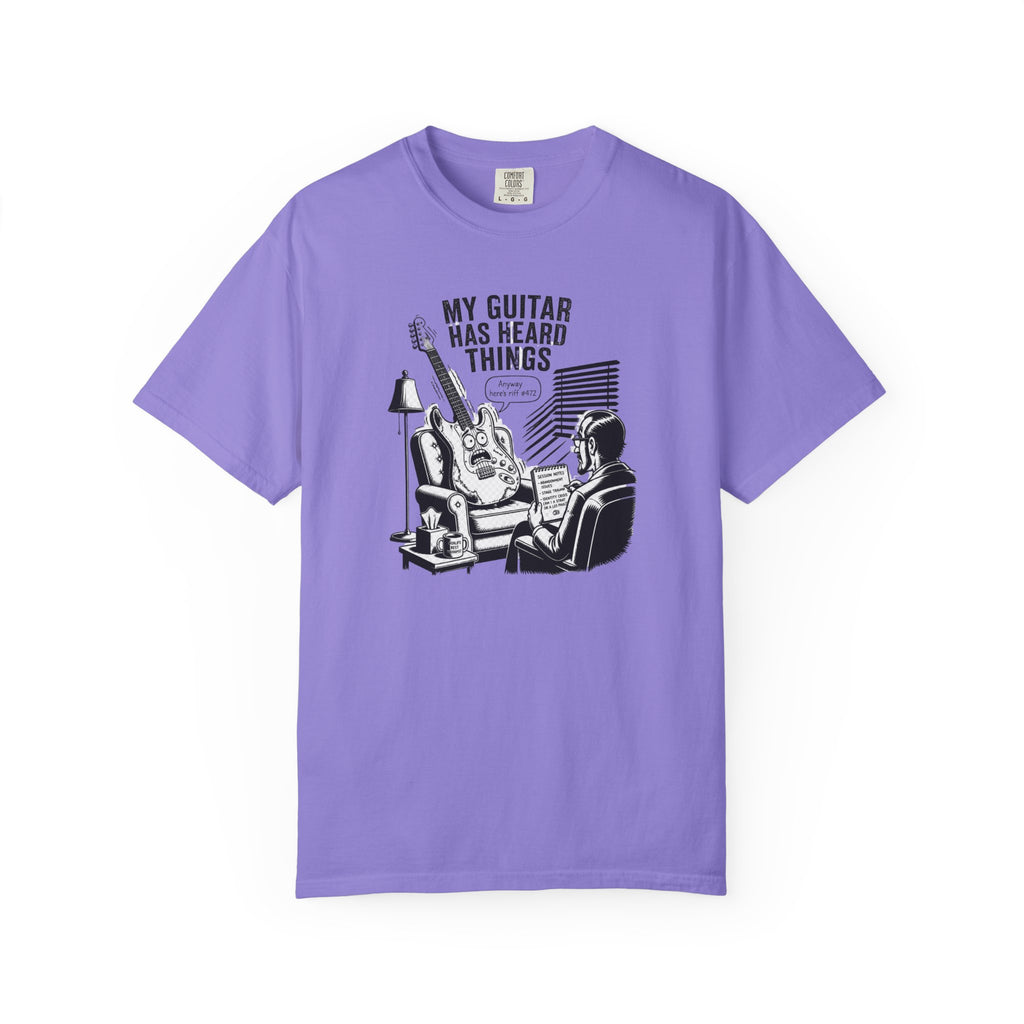 Guitar Lover T‑Shirt — "My Guitar Has Heard Things" Acoustic Music Tee