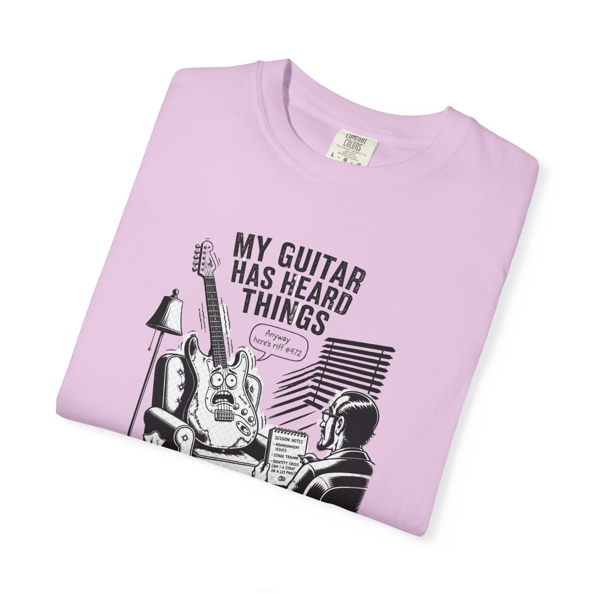 Guitar Lover T‑Shirt — "My Guitar Has Heard Things" Acoustic Music Tee
