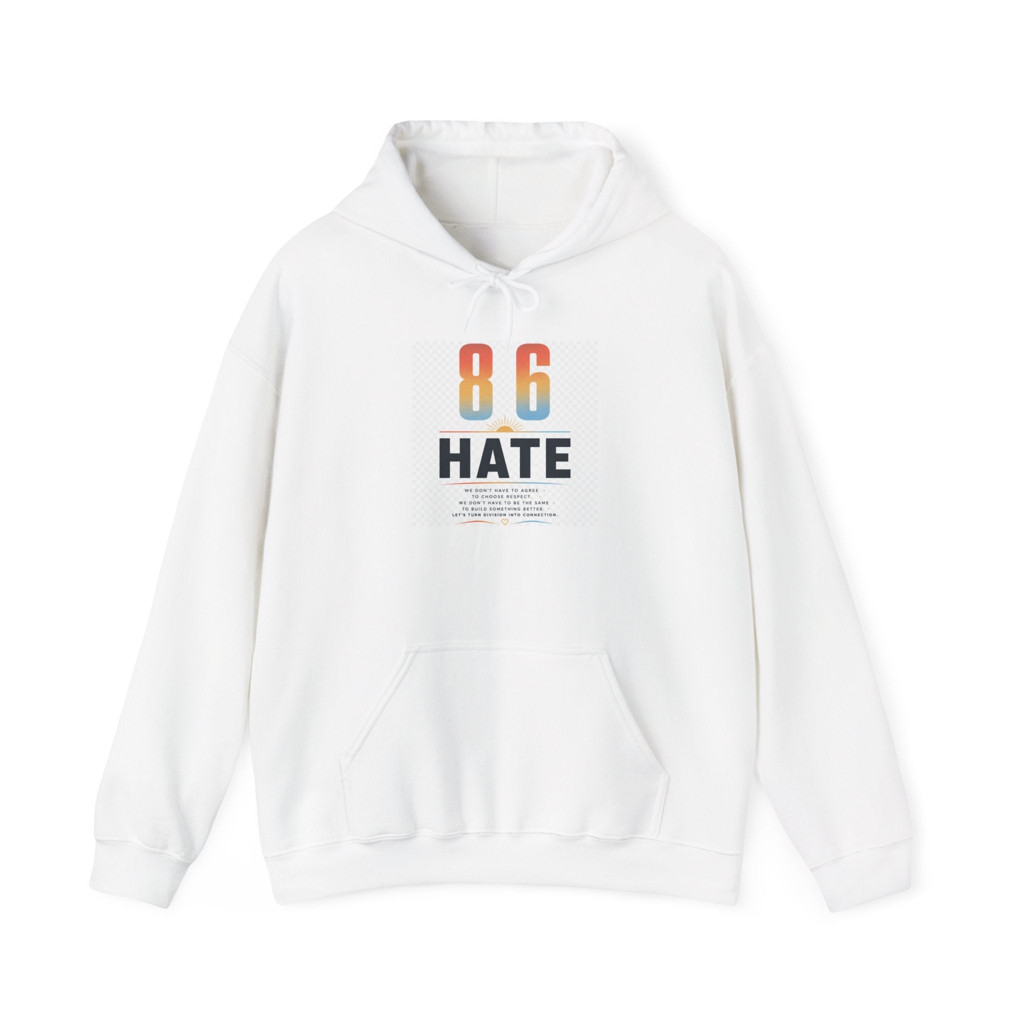 '86 Hate' Graphic Hoodie – Anti-Hate Vintage Number Pullover