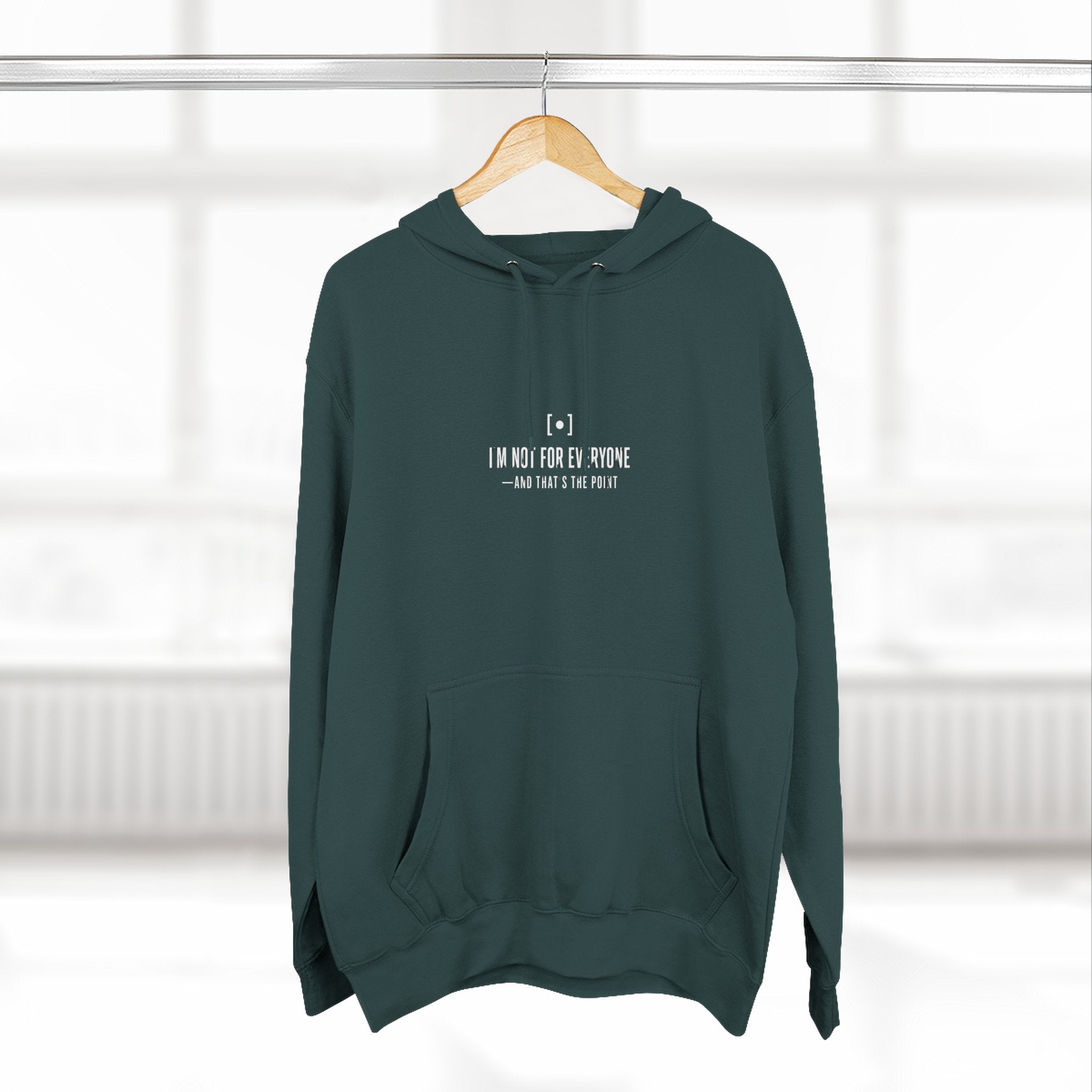 Minimal Embroidered Fleece Hoodie