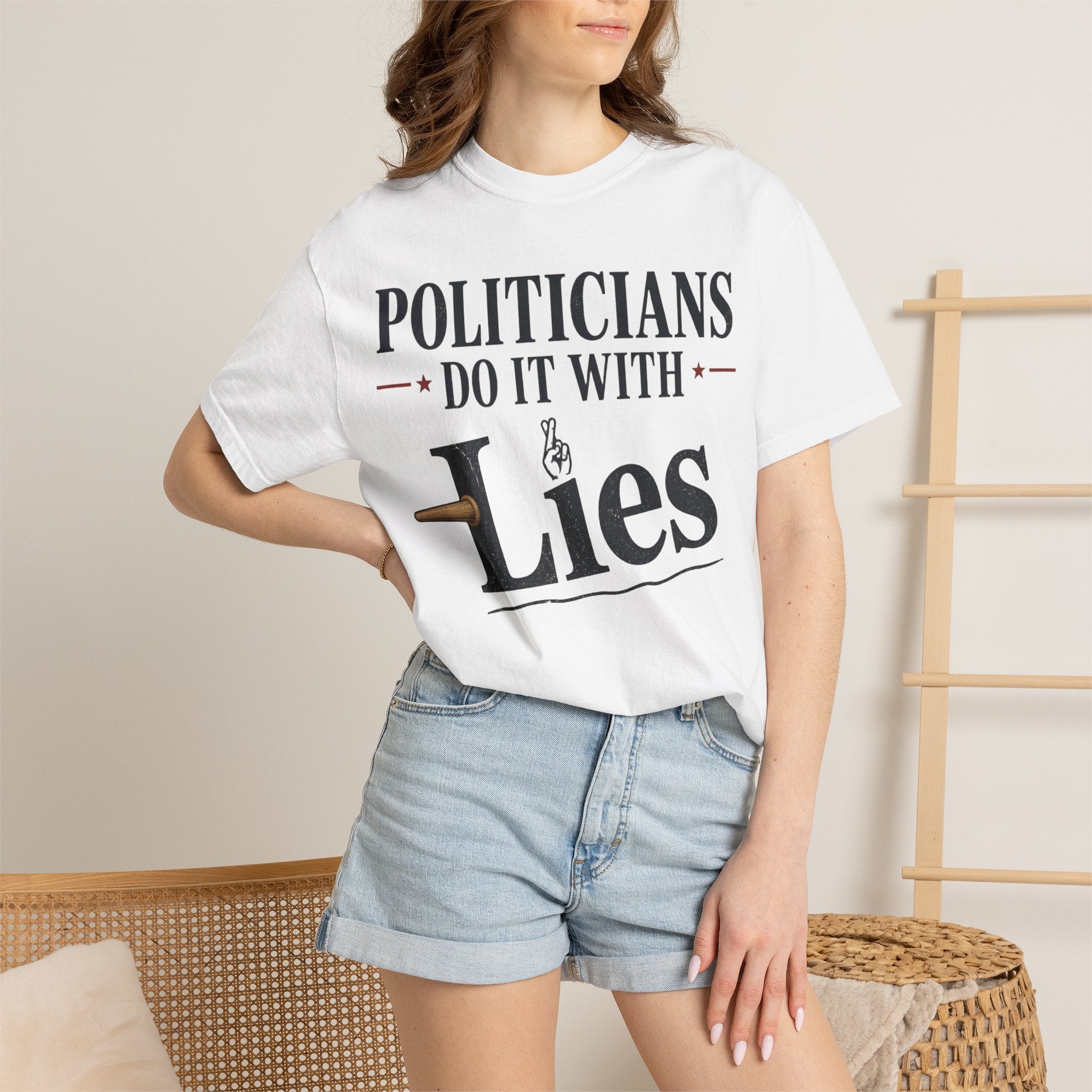 Politicians Do It With Lies T-Shirt – Political Satire Graphic Tee
