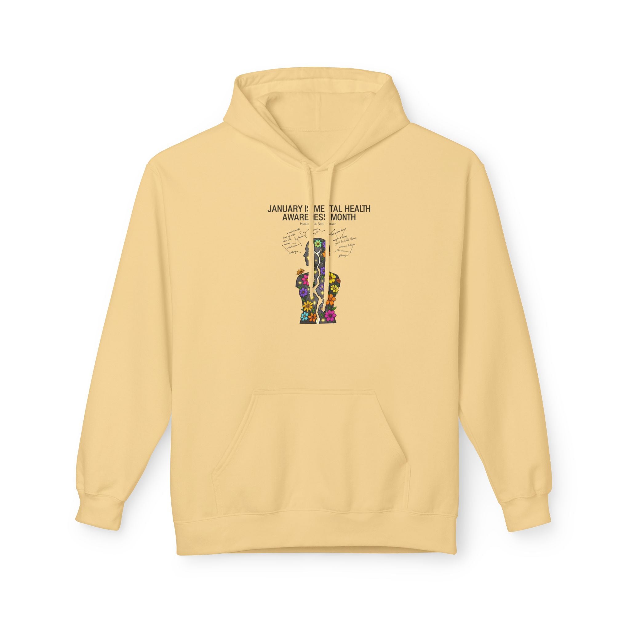 Mental Health Awareness Hoodie – 'Be Real, Be Heard' Supportive Graphic Pullover