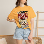 T-Shirt — "I Can't Adult Today" Funny Coffee & Messy Desk Graphic Tee