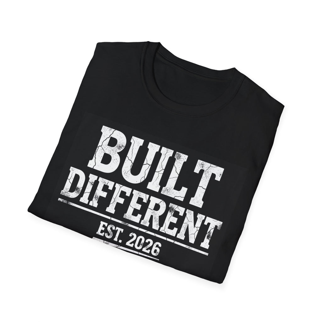 Built Different T-Shirt – "Built Different Est. 2026" Motivational Graphic Tee