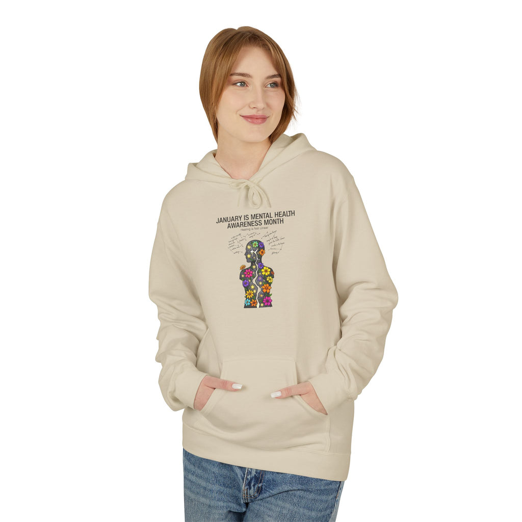 Mental Health Awareness Hoodie – 'Be Real, Be Heard' Supportive Graphic Pullover