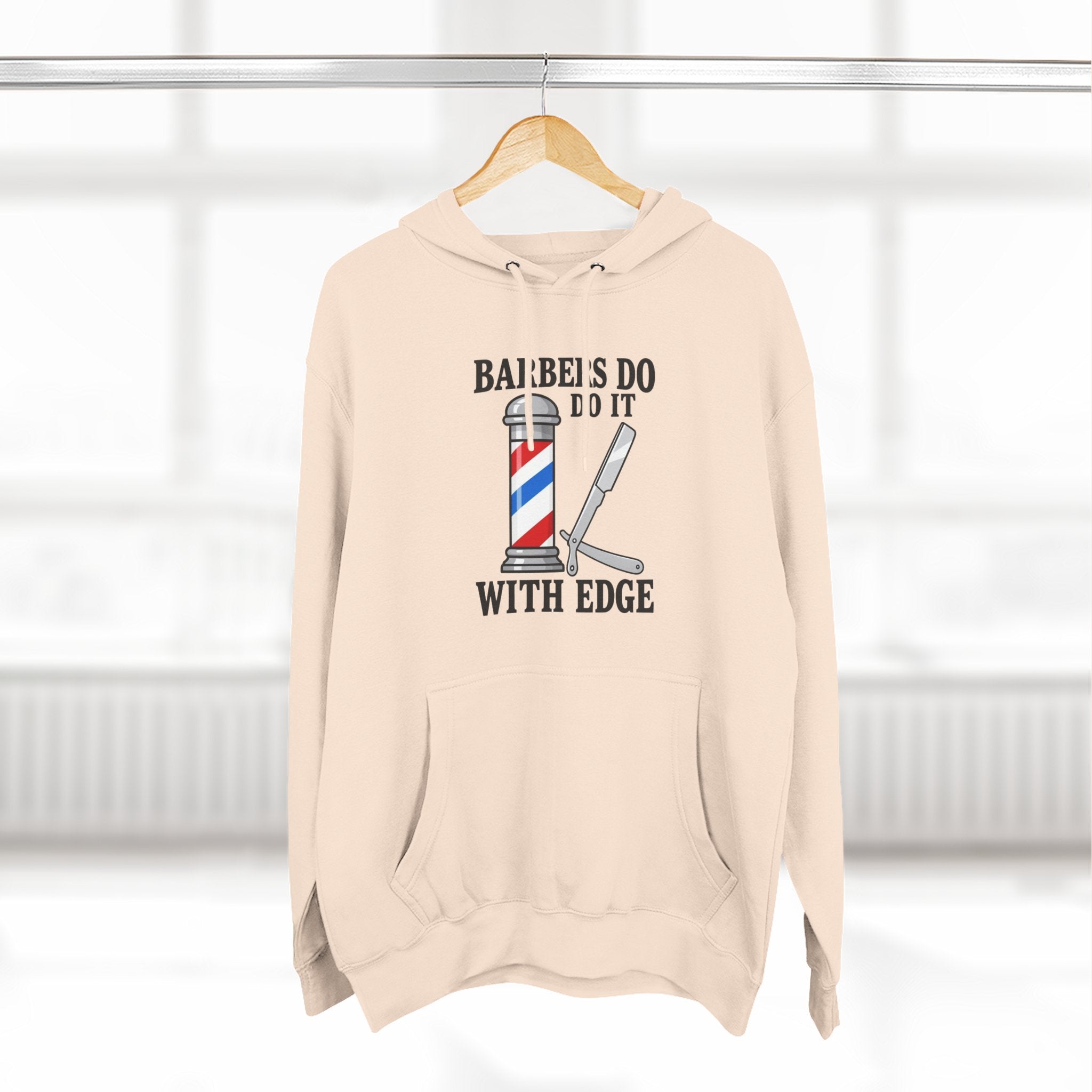 Barber Hoodie — "Barbers Do It With Edge" Hooded Sweatshirt