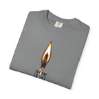 Motivational Flame T-Shirt — "The Day I Don't Quit" Inspirational Tee
