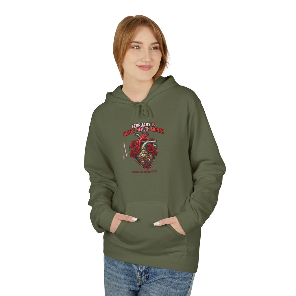 Hockey Heart Shield Hoodie — Proud to Play 'Til the End