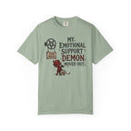 T-Shirt — “My Emotional Support Demon Moved Out” Funny Gothic Graphic Tee