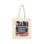 Empowered Women Empower Women Canvas Tote — Feminist Floral Reusable Bag