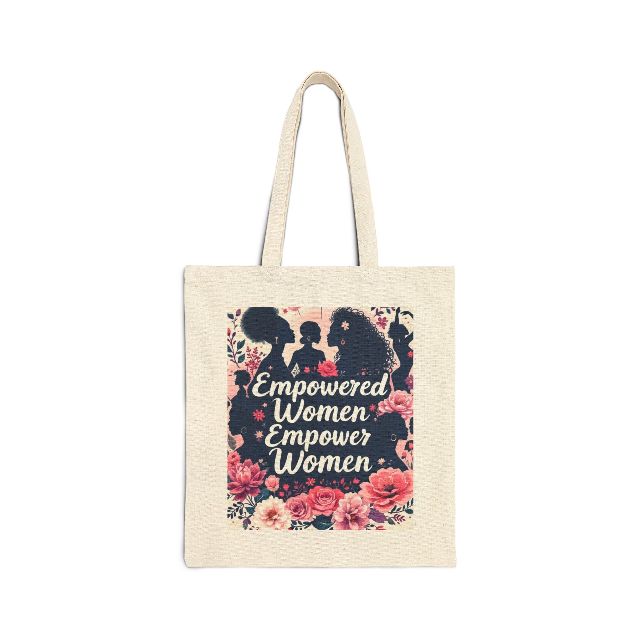 Empowered Women Empower Women Canvas Tote — Feminist Floral Reusable Bag