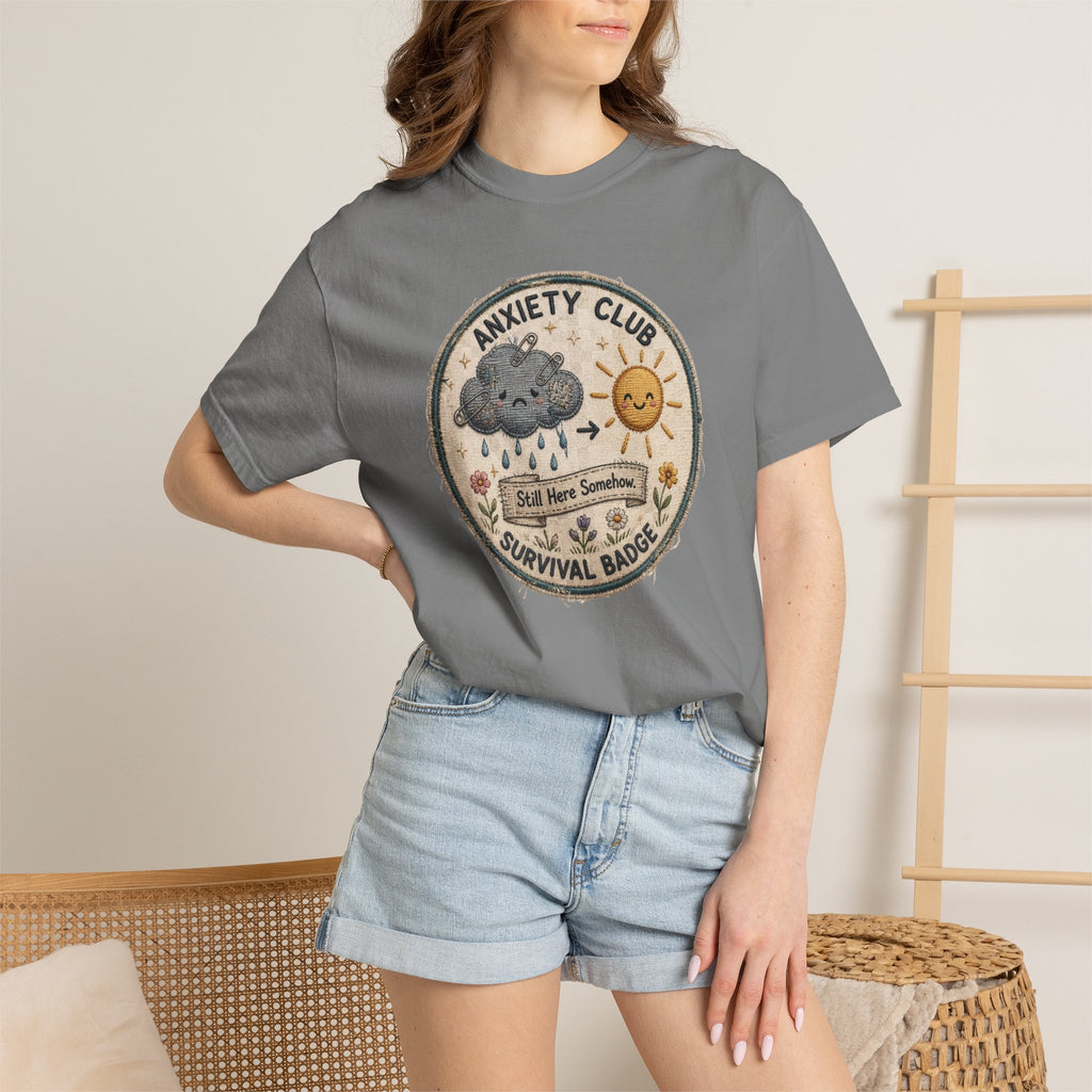 Anxiety Club Survival Badge T-Shirt